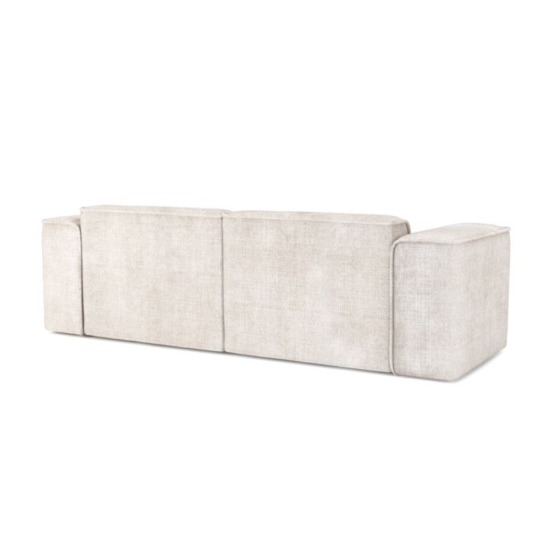 Canapé droit fixe NUNA 3 places tissu beige