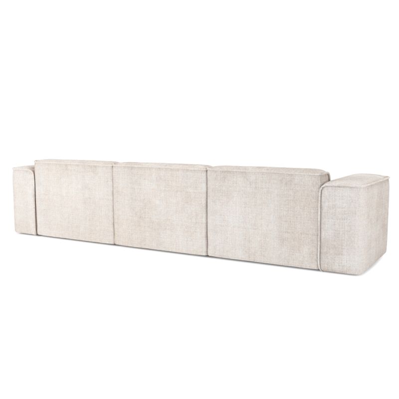 Canapé droit fixe NUNA 4/5 places tissu beige