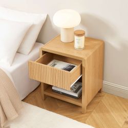 Lot 2 tables de chevet UTICA effet chêne