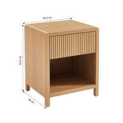 Lot 2 tables de chevet UTICA effet chêne