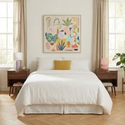 Ensemble commode et 2 tables de chevet JEANNE effet noyer