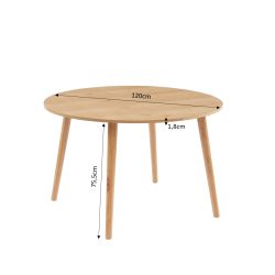 Ensemble repas table extensible ORACLE placage chêne et lot de 4 chaises ELLA velours côtelé écru et cannage
