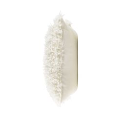 Coussin carré DOOD 45x45cm déhoussable imitation fourrure écru