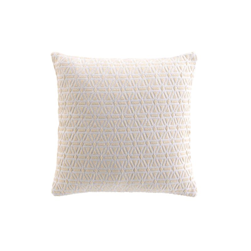 Coussin carré FANY 45x45cm déhoussable en coton et polyester écru