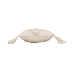 Coussin rectangulaire TEPI 30x50cm déhoussable en coton et polyester écru