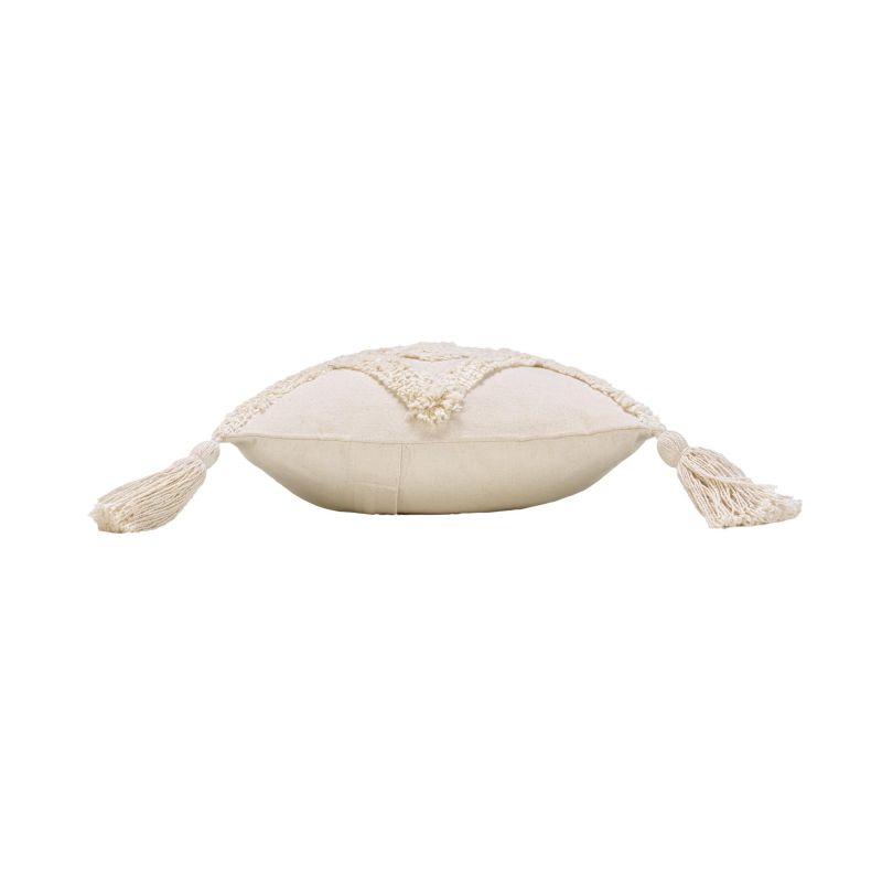 Coussin rectangulaire TEPI 30x50cm déhoussable en coton et polyester écru