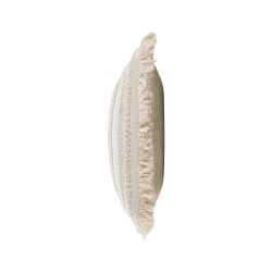 Coussin carré ESER 40x40cm déhoussable en coton tissé beige