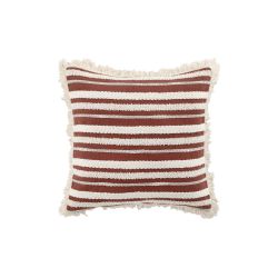 Coussin carré ESER 40x40cm déhoussable en coton tissé terracotta