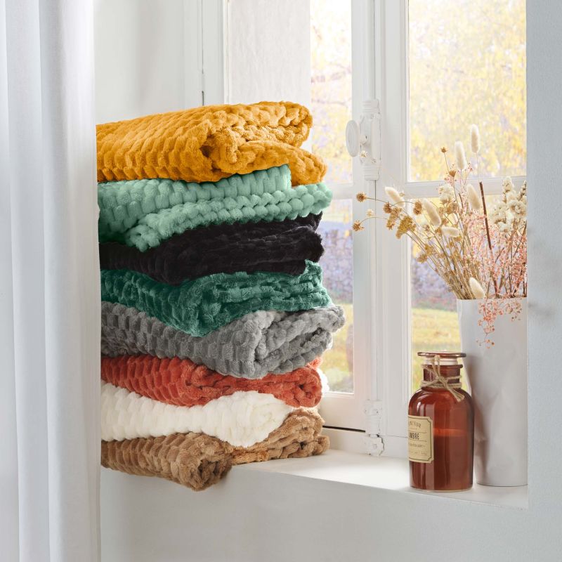 Plaid doux BOFY cèdre 125x150 cm