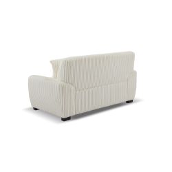 Canapé droit fixe ADEA 2 places velours côtelé beige