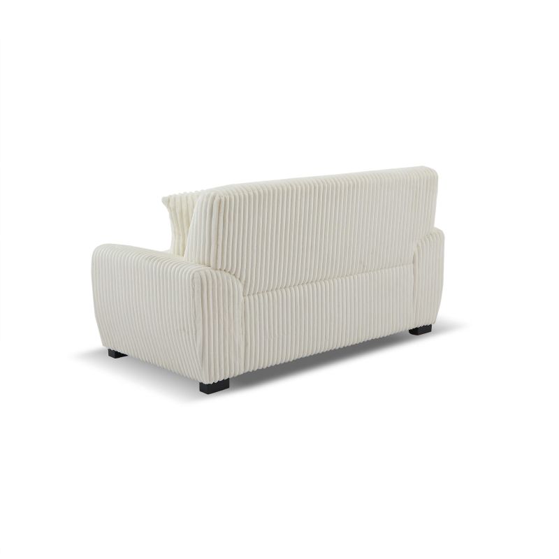 Canapé droit fixe ADEA 2 places velours côtelé beige