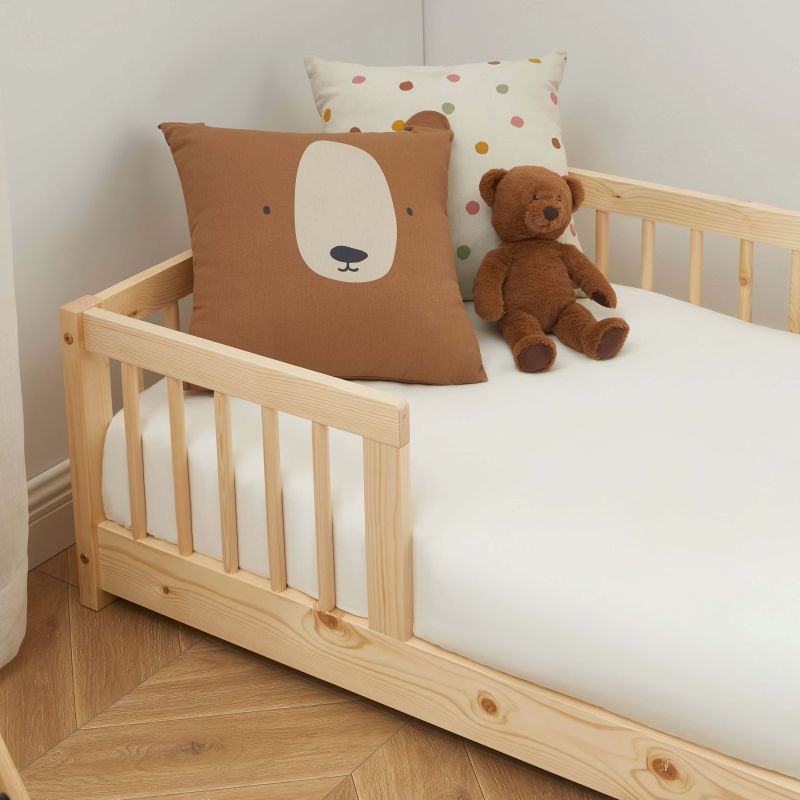 Lit enfant avec barrières EDEN 70x140 pin massif sommier inclus