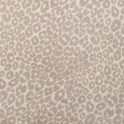 Lot de 2 chaises NOA tissu imprimé léopard beige pieds métal finition bois