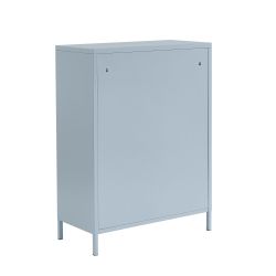Buffet PANTONE métal gris bleu 2 portes 75cm