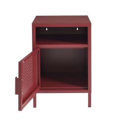 Table de chevet PANTONE métal bordeaux 40cm