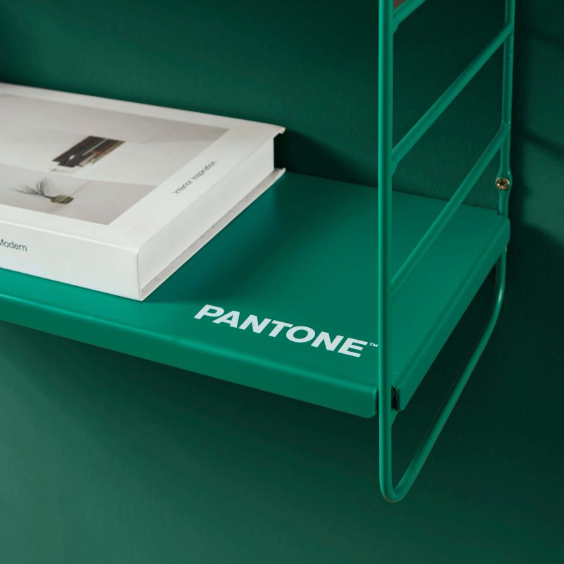 Etagère murale 3 niveaux PANTONE métal vert émeraude 60,5x20cm