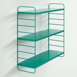Etagère murale 3 niveaux PANTONE métal vert émeraude 60,5x20cm