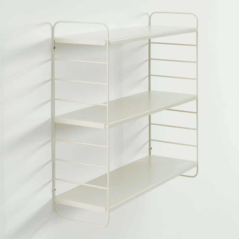 Etagère murale 3 niveaux PANTONE métal beige sable 60,5x20cm