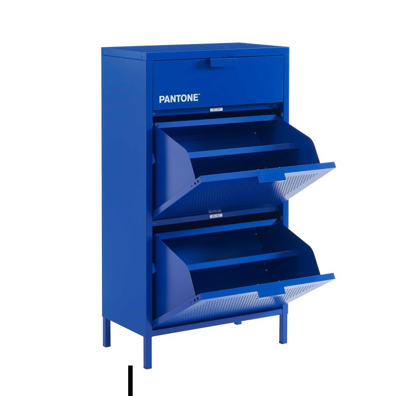 Meuble à chaussures PANTONE métal bleu électrique 55cm