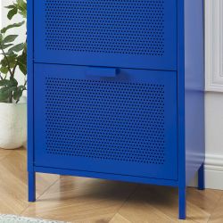 Meuble à chaussures PANTONE métal bleu électrique 55cm