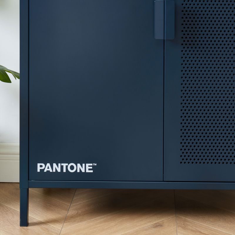 Buffet PANTONE métal bleu nuit 2 portes 75cm