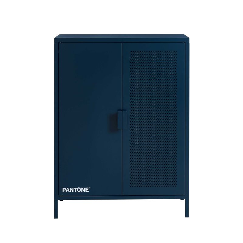 Buffet PANTONE métal bleu nuit 2 portes 75cm