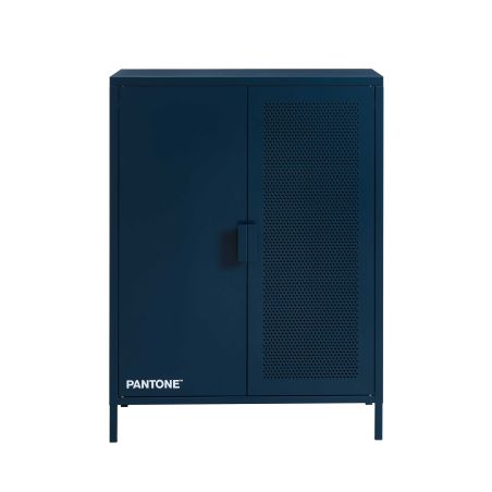 Buffet PANTONE métal bleu nuit 2 portes 75cm