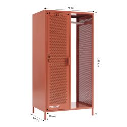 Vestiaire PANTONE métal terracotta avec penderie h145cm