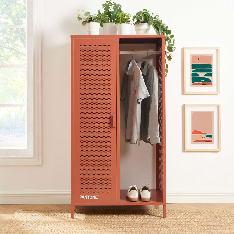 Vestiaire PANTONE métal terracotta avec penderie h145cm