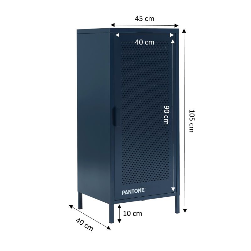 Caisson de bureau PANTONE métal bleu nuit h105cm