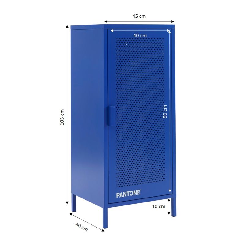 Caisson de bureau PANTONE métal bleu électrique h105cm