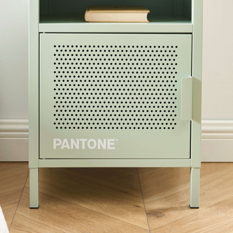 Table de chevet PANTONE métal vert amande 40cm