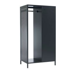Vestiaire PANTONE métal gris anthracite avec penderie h145cm