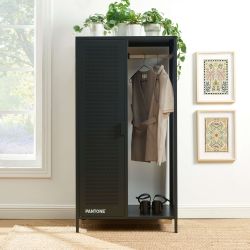 Vestiaire PANTONE métal gris anthracite avec penderie h145cm