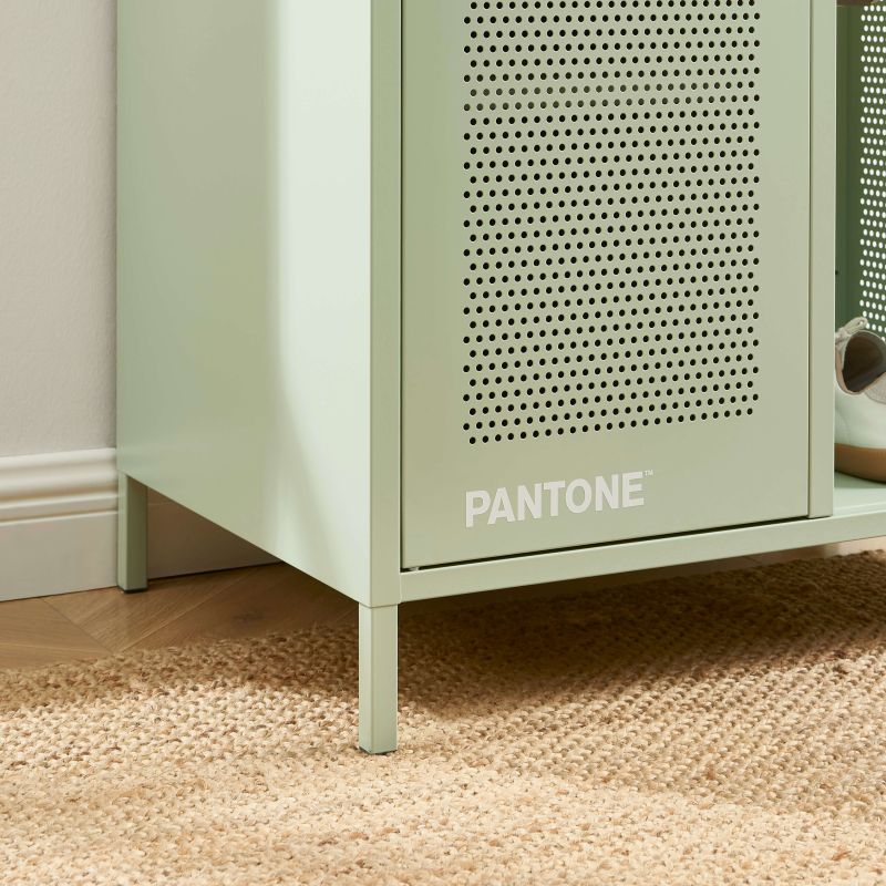 Vestiaire PANTONE métal vert amande avec penderie h145cm