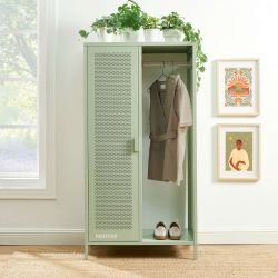 Vestiaire PANTONE métal vert amande avec penderie h145cm