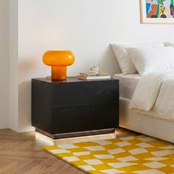 Table de chevet à led MORPHEE noire