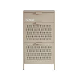 Meuble à chaussures PANTONE métal taupe 55cm