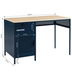 Bureau PANTONEmétal bleu nuit120cm