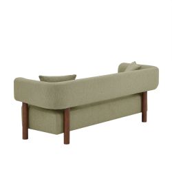 Canapé droit fixe BRAZZA 3 places tissu kaki