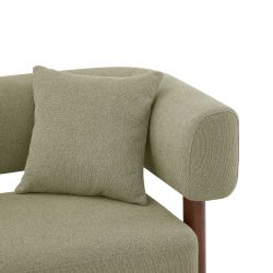 Canapé droit fixe BRAZZA 3 places tissu kaki