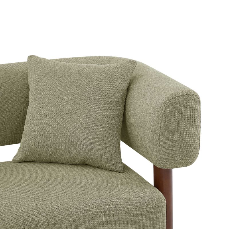 Canapé droit fixe BRAZZA 3 places tissu kaki