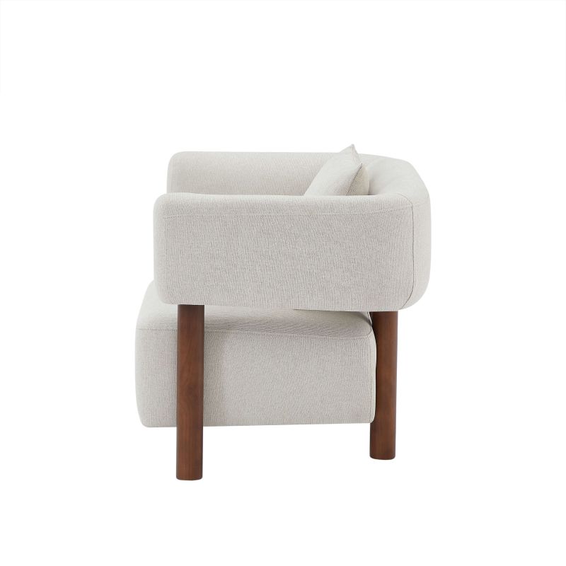 Fauteuil fixe BRAZZA 1 place tissu beige