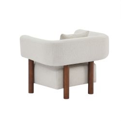Fauteuil fixe BRAZZA 1 place tissu beige