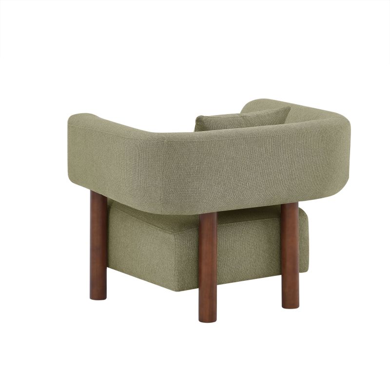 Fauteuil fixe BRAZZA 1 place tissu kaki