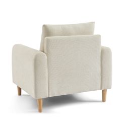 Fauteuil fixe CALIBA 1 place tissu chenille beige