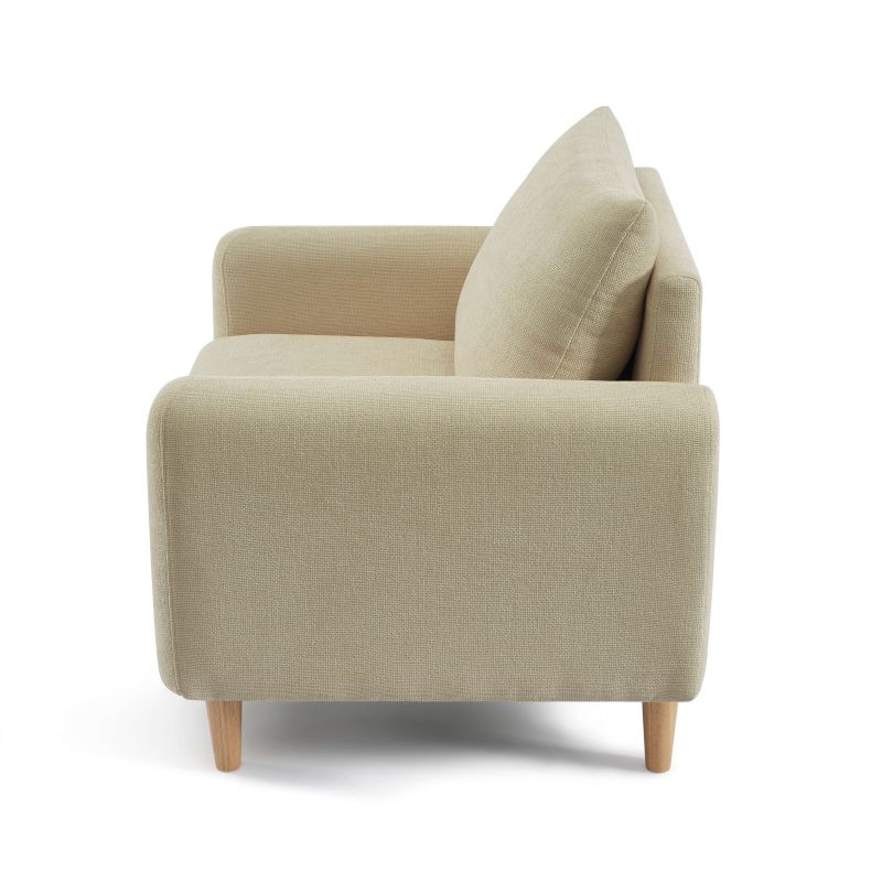 Fauteuil fixe CALIBA 1 place tissu chenille taupe