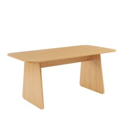 Ensemble table LANGO chêne et 4 chaises ELISABETH tissu vert