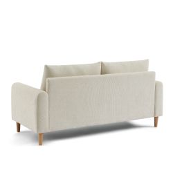 Canapé droit fixe CALIBA 3 places tissu chenille beige