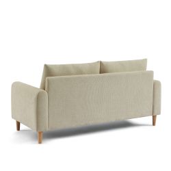 Canapé droit fixe CALIBA 3 places tissu chenille taupe